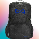 NFINITY BACKPACK - Black Sparkle with Royal Blue Logo