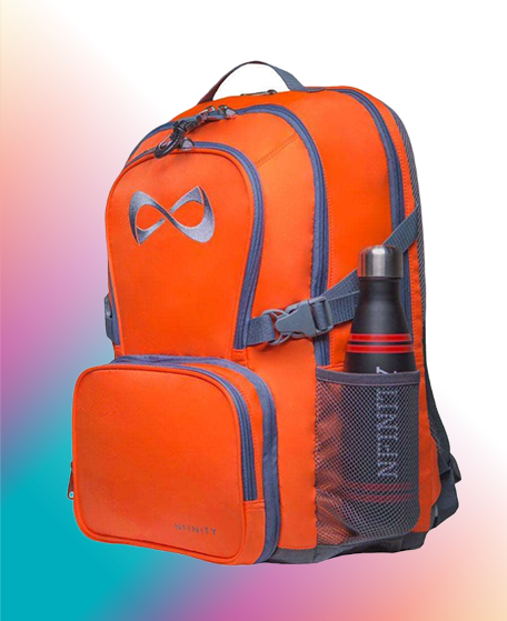 NFINITY BACKPACK Classic Orange Grey Logo CHEERCON