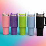 Rhinestone Tumblers - Light Blue