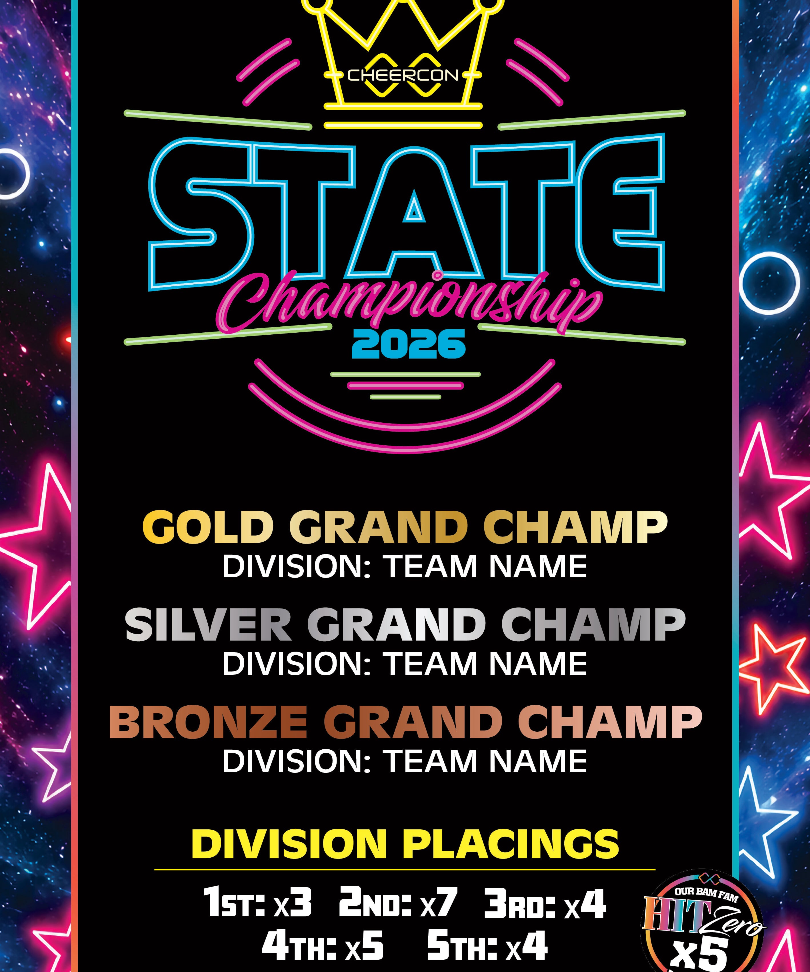 Custom Club Comp Banners 2026 – CHEERCON